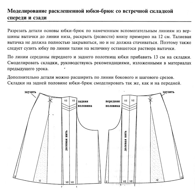 Моделирование юбки-брюк 3 Моделирование юбки-брюк 3