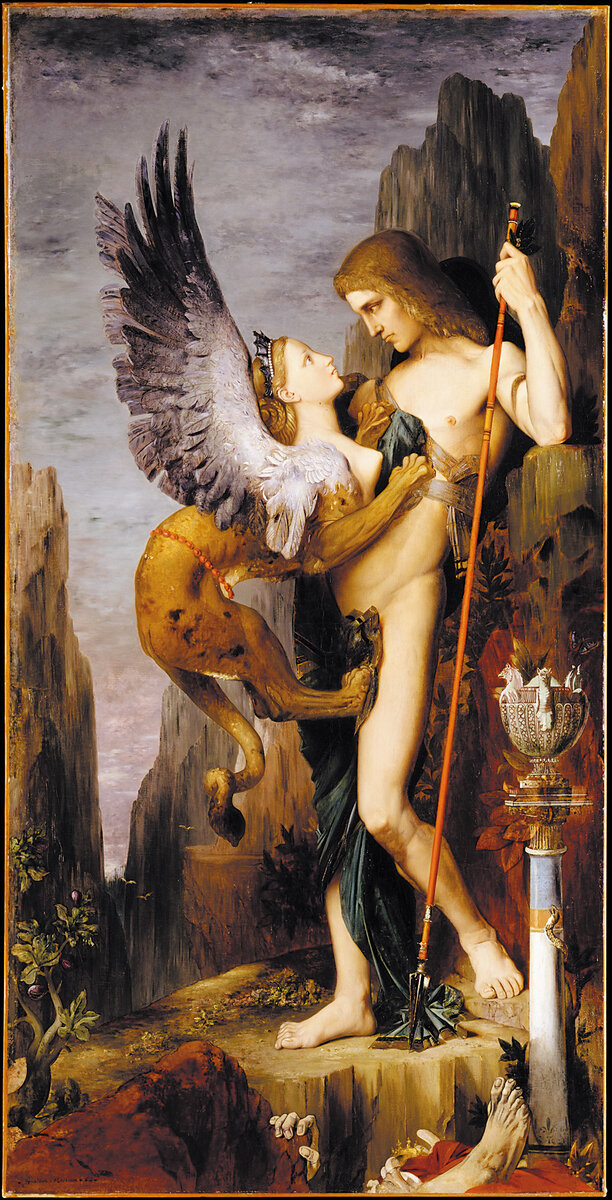 Густав Моро (1826–1898). "Эдип и сфинкс"