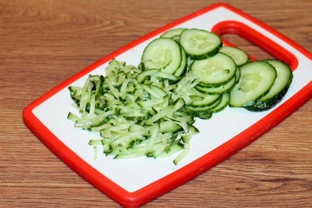 Салат с беконом  и овощами " елочка": фото шаг 1