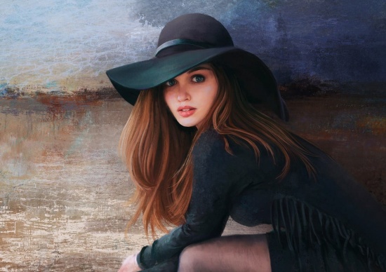 Художник Mandy Jurgens. И застыла слезинка у самого края