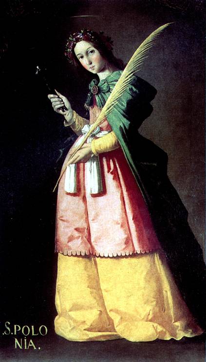 Святая Аполлония Франсиско Зубарана , 1636, Музей Лувра, Париж.jpg Мученики: чем отличались святые мужчины от святых мучениц