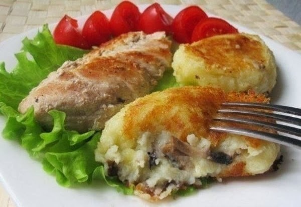 Картофельные зразы с грибами!