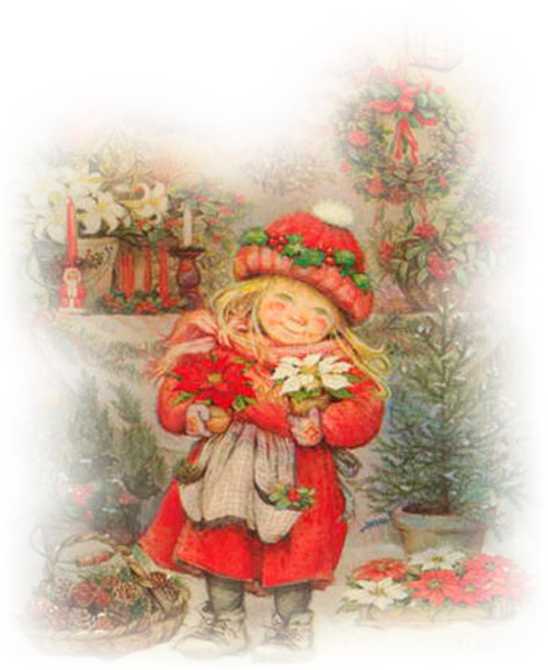 девочка с горшочком цветов