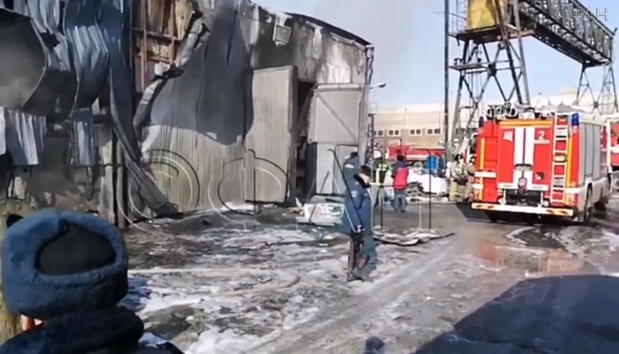ФАН публикует видео пожара на литейно-механическом заводе в Омске