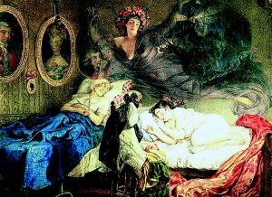 Карл Брюллов. «Сон бабушки и внучки». 1829 год