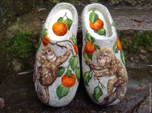 Красивые и тёплые тапочки от Угринович Ирина
