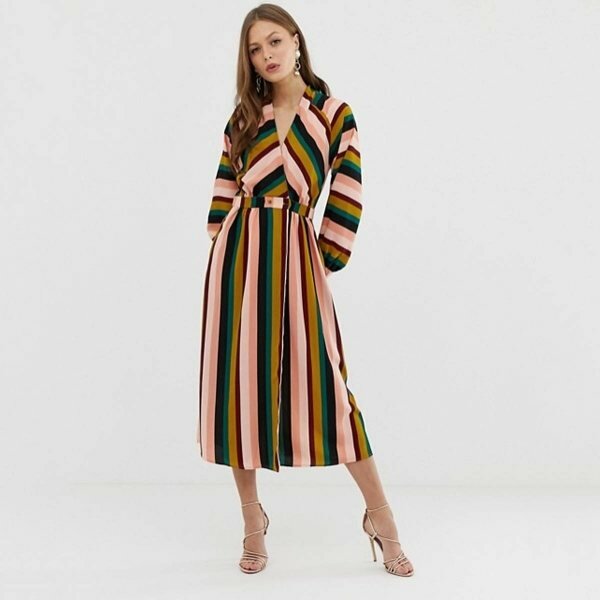 ASOS Wrap Dress in Stripe