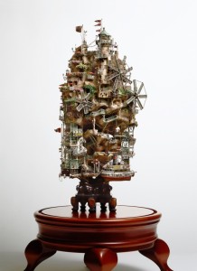 Таканори Айба - дома на бонсай деревьях 4