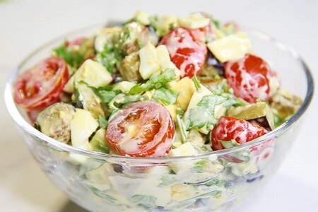 Фото к рецепту: Салат с баклажанами