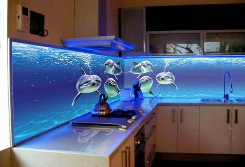 Скинали для кухни: 18 шикарных аргументов «за» кухонный фартук из стекла
