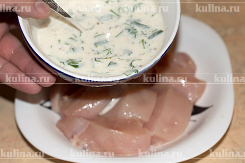 Шашлык из курицы в кефире