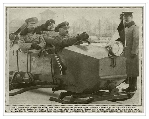 Германские аэросани с пропеллером. Чуть позже подобные машины появились на вооружении Красной Армии.