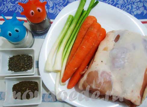 продукты для рулета из свинины с морковью