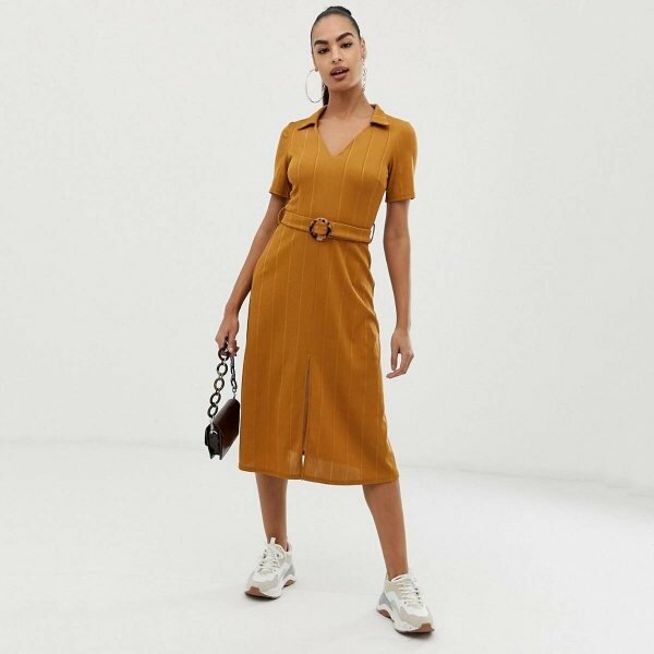 ASOS Rib Midi Shirt dress