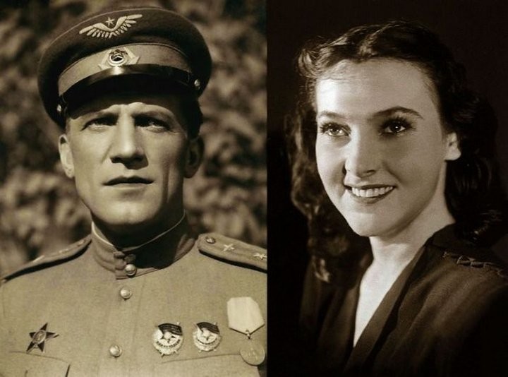 Алла Парфаньяк и Николай Крючков в фильме «Небесный тихоход», 1945 год. Алла Парфаньяк и Николай Крючков в фильме «Небесный тихоход», 1945 год. СССР, знаменитости, кино, супружеские пары, факты