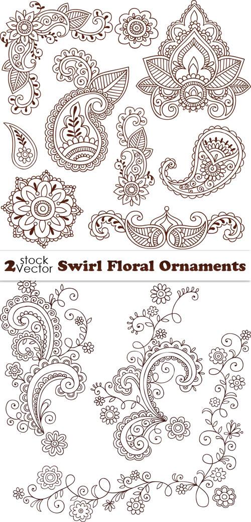     - . Swirl Floral Ornaments