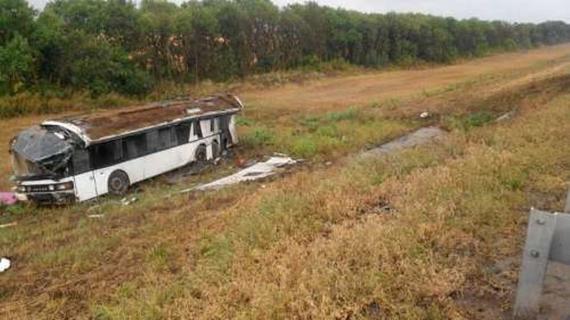 авария с автобусом под Волгоградом автобус ДТП