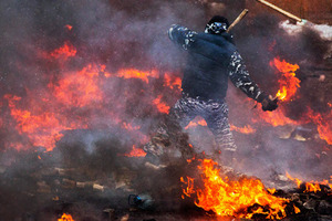 Бой на улице Грушевского в Киеве