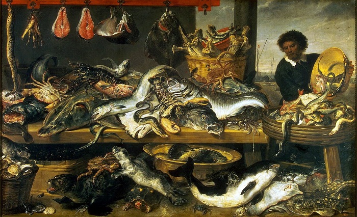 «Рыбная лавка». (1620). (С.-Петербург, Эрмитаж). Автор: Франс Снейдерс. «Рыбная лавка». (1620). (С.-Петербург, Эрмитаж). Автор: Франс Снейдерс.