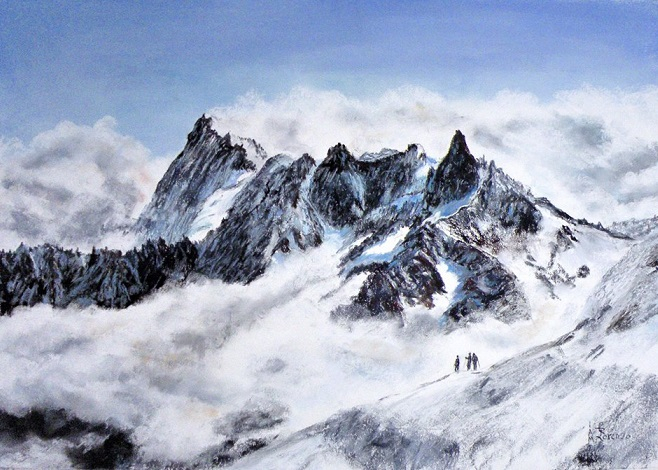 Les Aiguilles de Midi dans les nuages (658x470, 289Kb)