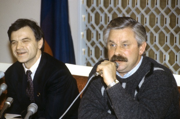 Руслан Хасбулатов и Александр Руцкой
