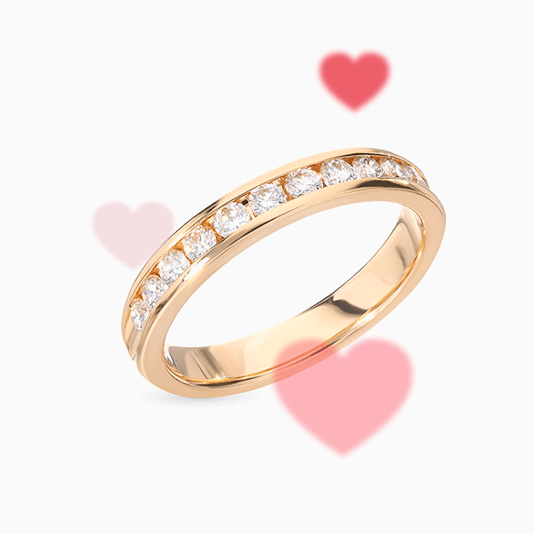 Кольцо SL из коллекции «P. S. I love you», розовое золото, бриллианты