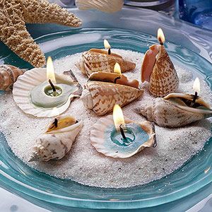 Seashell свечи.