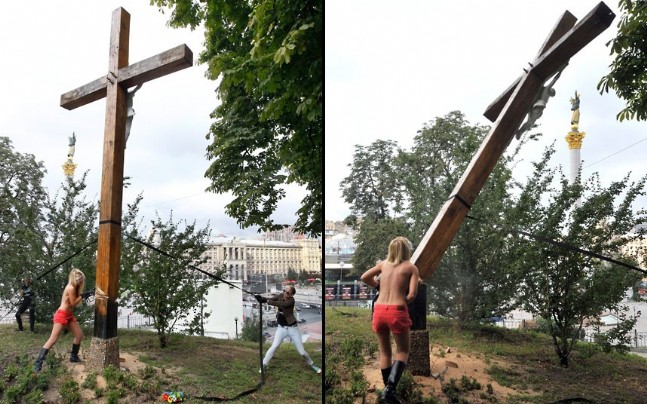 Там в Киеве, где сатанисты надругались над Крестом, сейчас сотни смертей