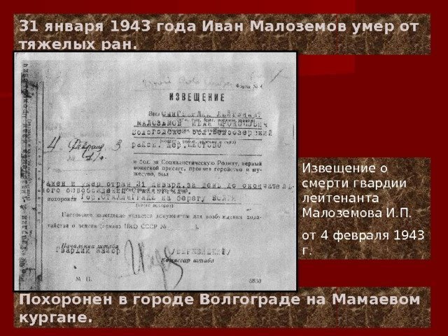 Герои Советского Союза. Иван Прокопьевич Малозёмов Герои Советского Союза. Иван Прокопьевич Малозёмов СССР, война, герой советского союза, история, факты
