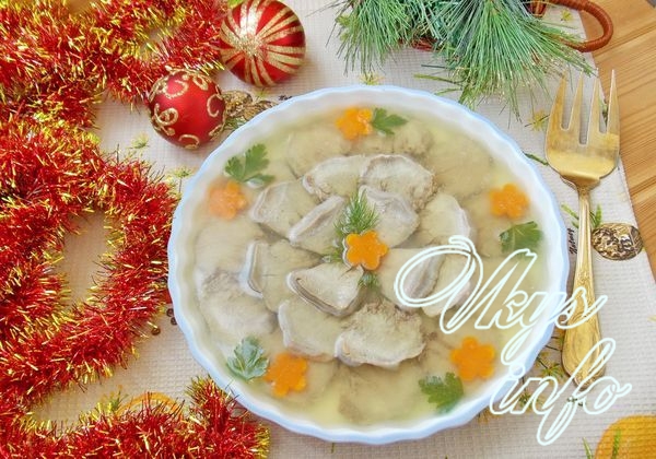 рецепт Заливное из свиного языка с желатином