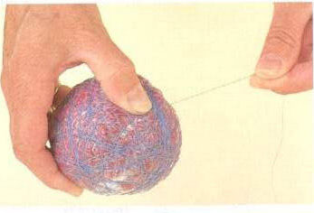 Как сделать темари. Шаг 1. Изготовление шарика - основы. 