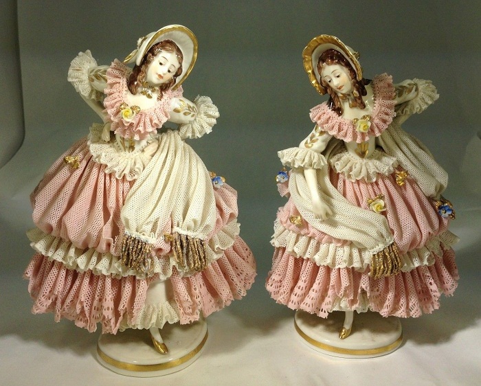 Rare Twin Dresden Germany «Dancing Ladies» Rare Twin Dresden Germany «Dancing Ladies»