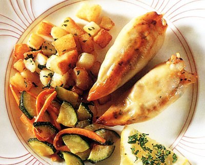 КАЛЬМАРЫ ФАРШИРОВАННЫЕ ОВОЩАМИ