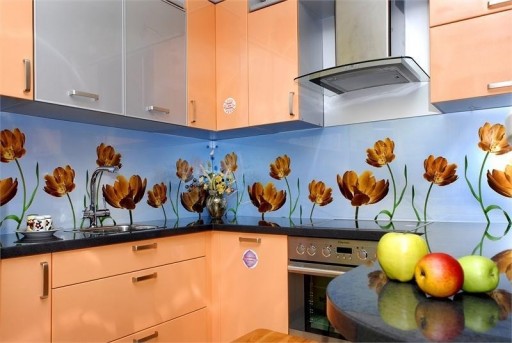 Скинали для кухни: 18 шикарных аргументов «за» кухонный фартук из стекла