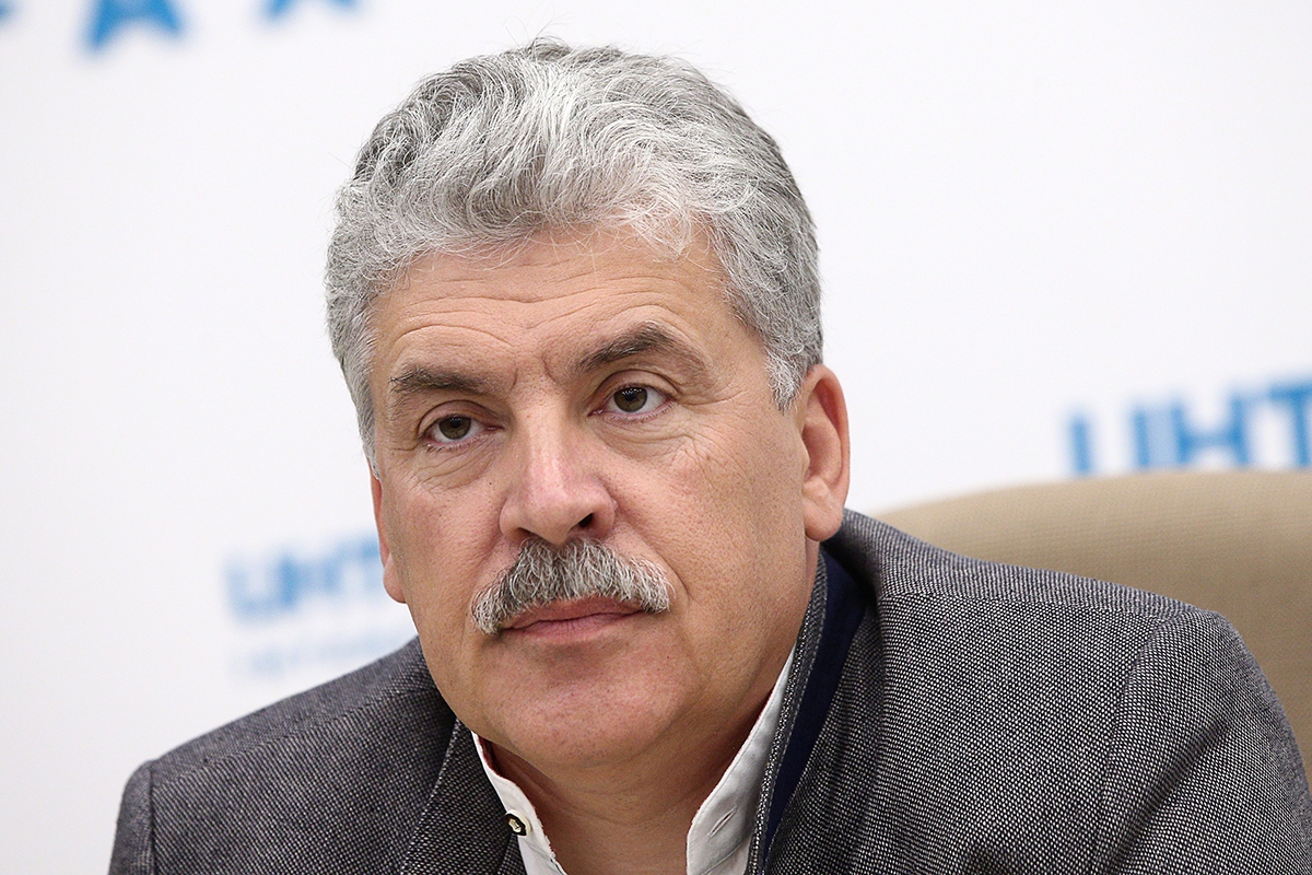 © Александр Щербак/ТАСС Грудинин принуждает голосовать против поправок в Конституцию