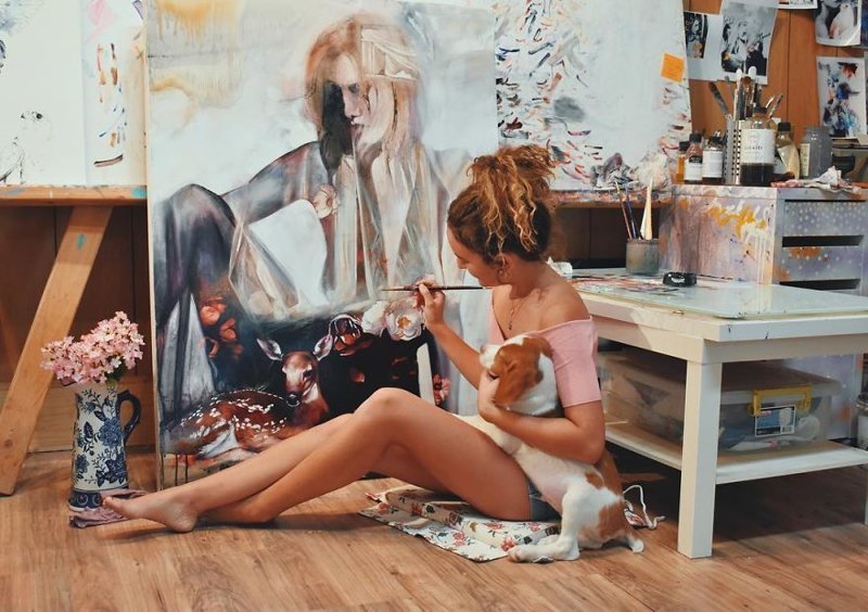 18-летняя Димитра Милан поразила мир своими картинами искусство, картины, красиво, креатив, рисунки, талант, творчество, художник