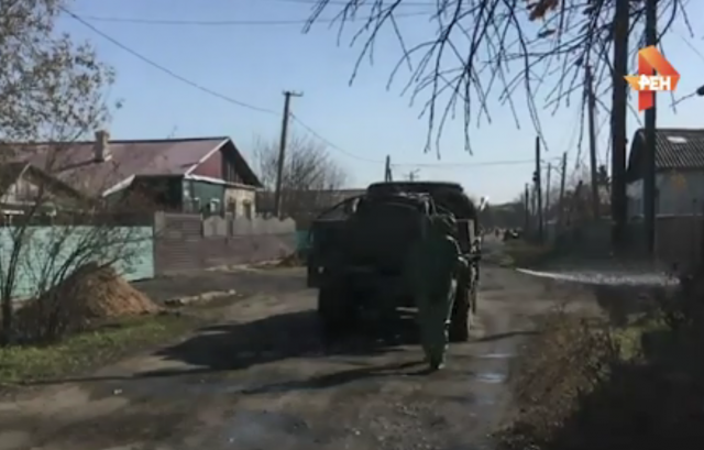 Видео: военные провели дезинфекцию пострадавших от паводка районов ЕАО