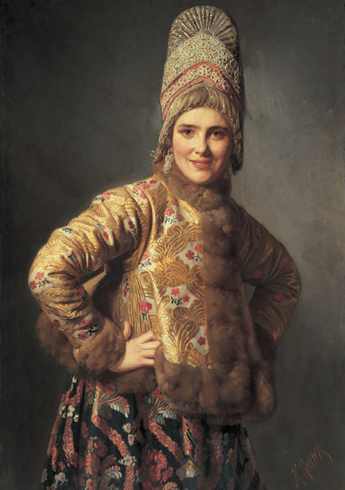 К. Вениг, Русская девушка, 1889 20 портретов русских красавиц