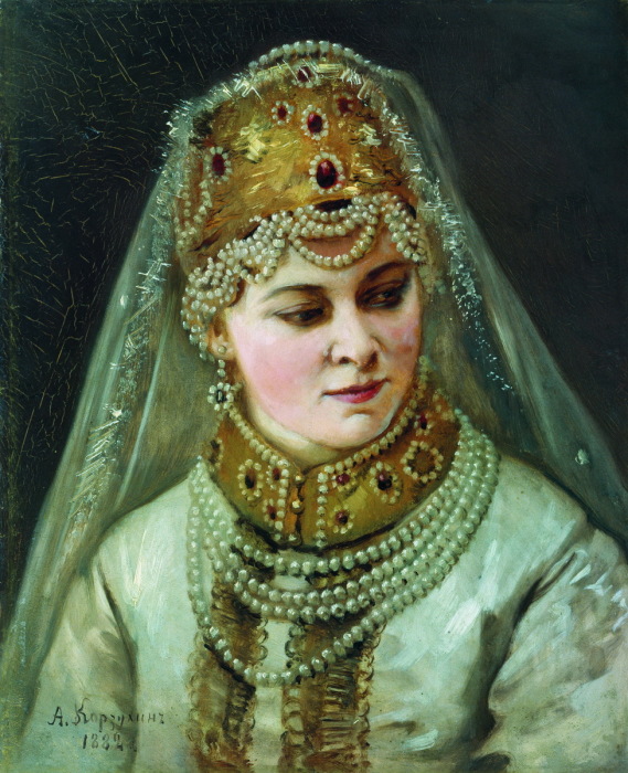 А. Корзухин, Боярышня, 1882 20 портретов русских красавиц