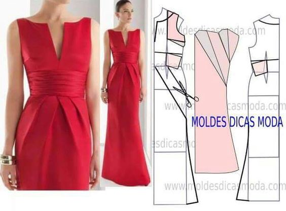 Dresses: Vestido Molde Festa, Moda Moldes, Molde De, Modelagem Vestido, Molde Vestido Simples, 3D Moldes