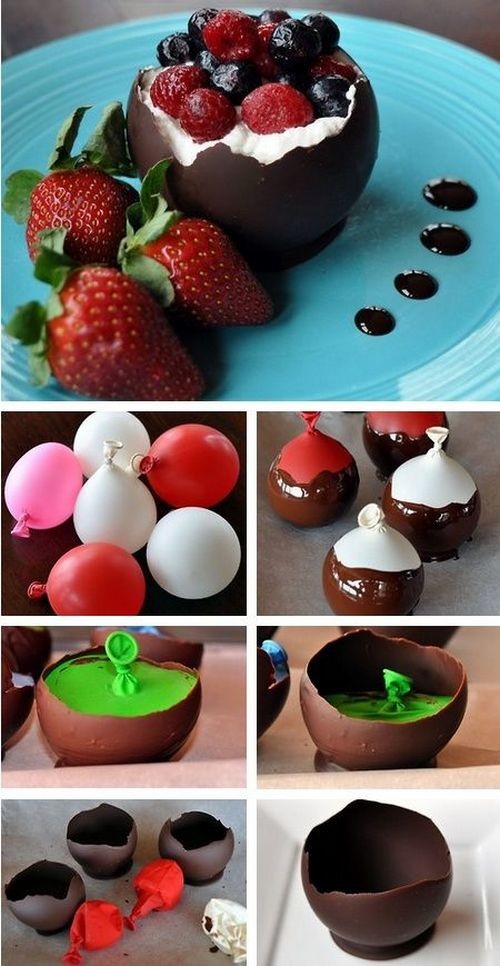 Шоколадное мороженое с ягодами. десерты рецепты, еда, приготовление еды