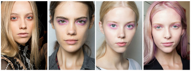 Модный макияж с розовыми тенями весна-лето 2016