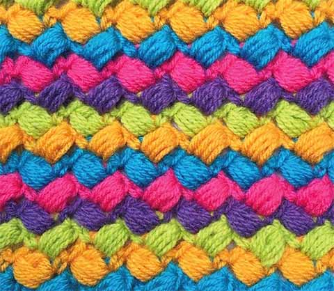 многоцветный узор для вязания крючком