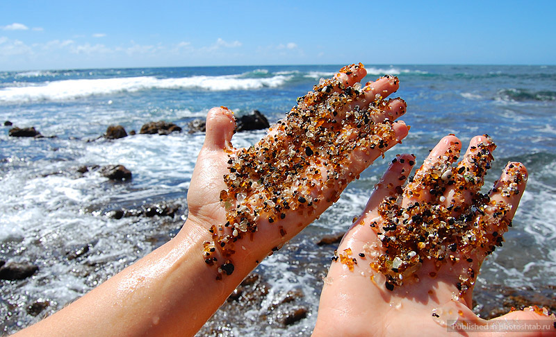 Стеклянный пляж Форт Брэгг, Glass Beach, Калифорния США