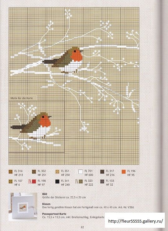 Cross stitch birds in a tree ...for my painted cross stitch wall! More