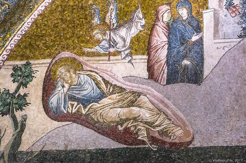 Сон Иосифа. Мозаики и фрески монастыря Хора. Церковь Христа Спасителя в Полях.