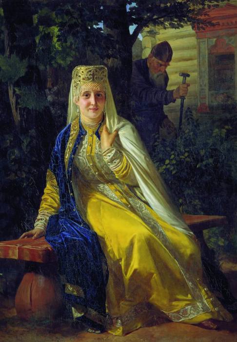Н. Неврев, Василиса Мелентьевна и Иван Грозный, 1880 20 портретов русских красавиц