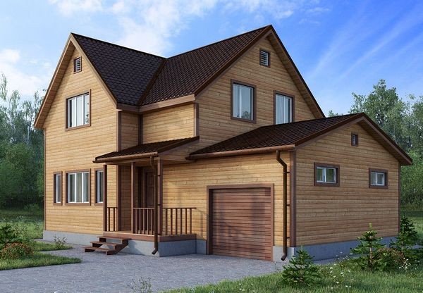 Проекты домов с гаражом из бруса фото Проекты домов с гаражом из бруса фото