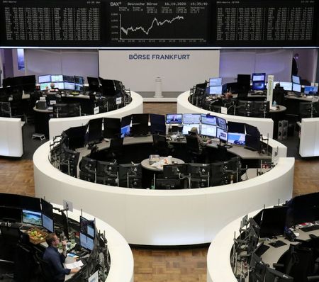 The German share price index DAX graph is pictured at the stock exchange in Frankfurt, Germany, October 16, 2020. REUTERS/Staff The German share price index DAX graph is pictured at the stock exchange in Frankfurt, Germany, October 16, 2020. REUTERS/Staff