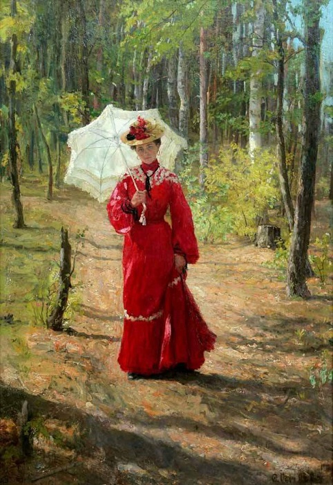 Женский портрет. (1903). Автор: Федот Сычков. Женский портрет. (1903). Автор: Федот Сычков.